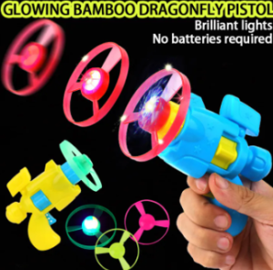 Flying Toys Luminous Flying Fairy Ejecting Outdoor Flying Saucer Spinning Frisbee Kids Toy