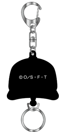 ONE PIECE: Hat-Shaped Rubber Reel Key Chain / Navy