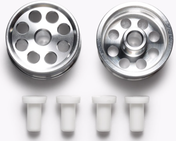 Mini 4WD HG Aluminum Reversible Wheels for Low Profile Tires (2pcs)