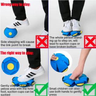 Magic Flying Saucer Ball UFO Flat Throw Disc Ball with LED Light Toy Outdoor Kid's Sports Balls