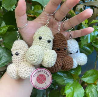 Penis Crochet Keychain Pututoy Etits Stuff Toy Display Onhand