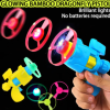 Flying Toys Luminous Flying Fairy Ejecting Outdoor Flying Saucer Spinning Frisbee Kids Toy