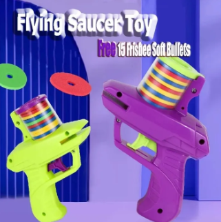 Toy Carrot with Soft Bullet Mini Flying Disc Toy Parent-child Outdoor